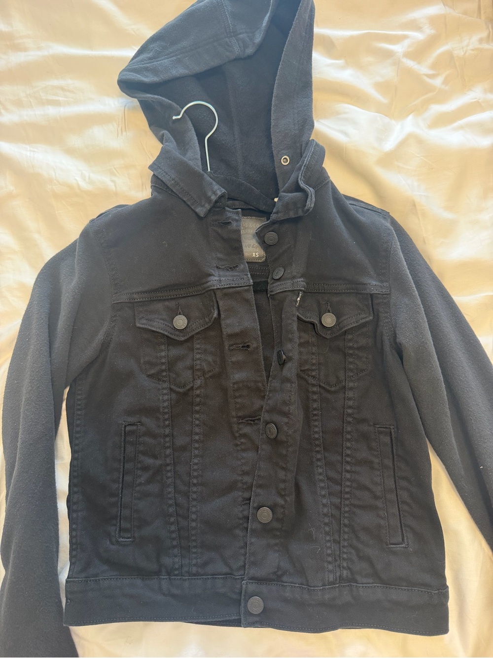 Levi's Black Hooded Jean Jacket